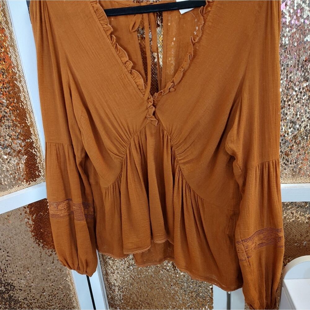 Bohemian Rust Color Blouse Auguste Medium - image 3